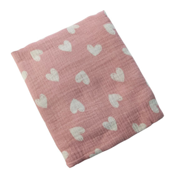 Muslin tetra dekica - Rose hearts