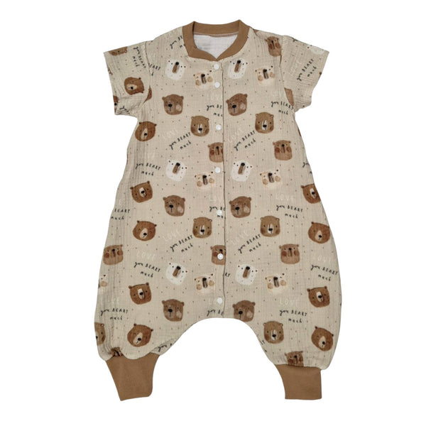 Jednoslojna muslin vreća za spavanje sa nogavicama - Love you beary much
