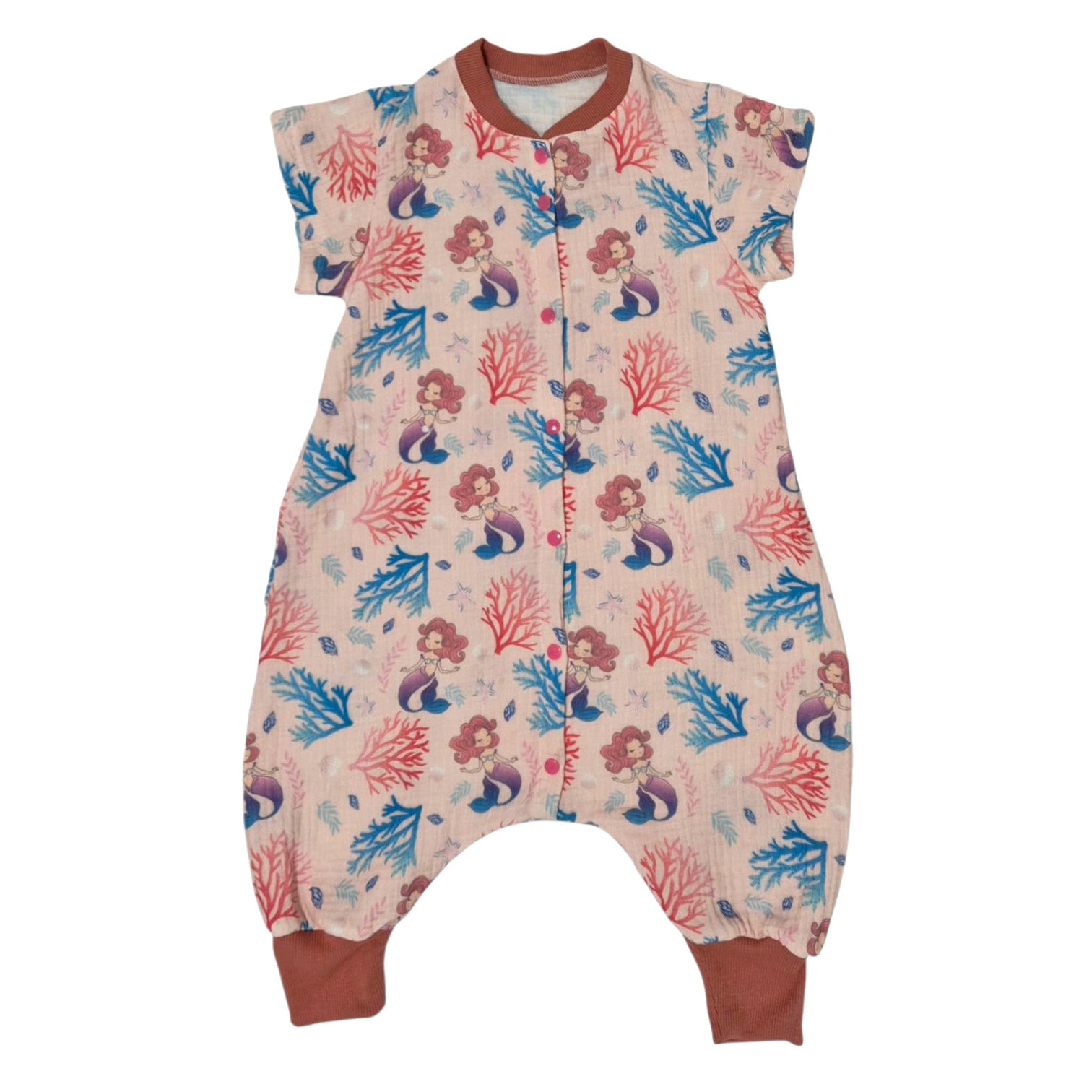 Single-layer muslin sleeping bag with legs - Sea Fairy