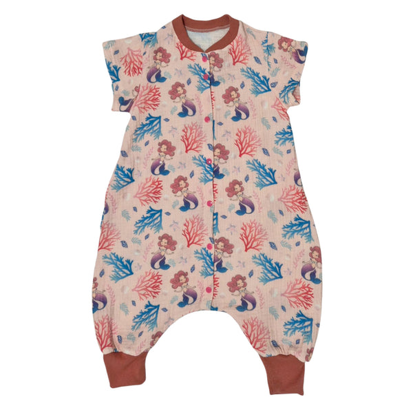 Single-layer muslin sleeping bag with legs - Sea Fairy