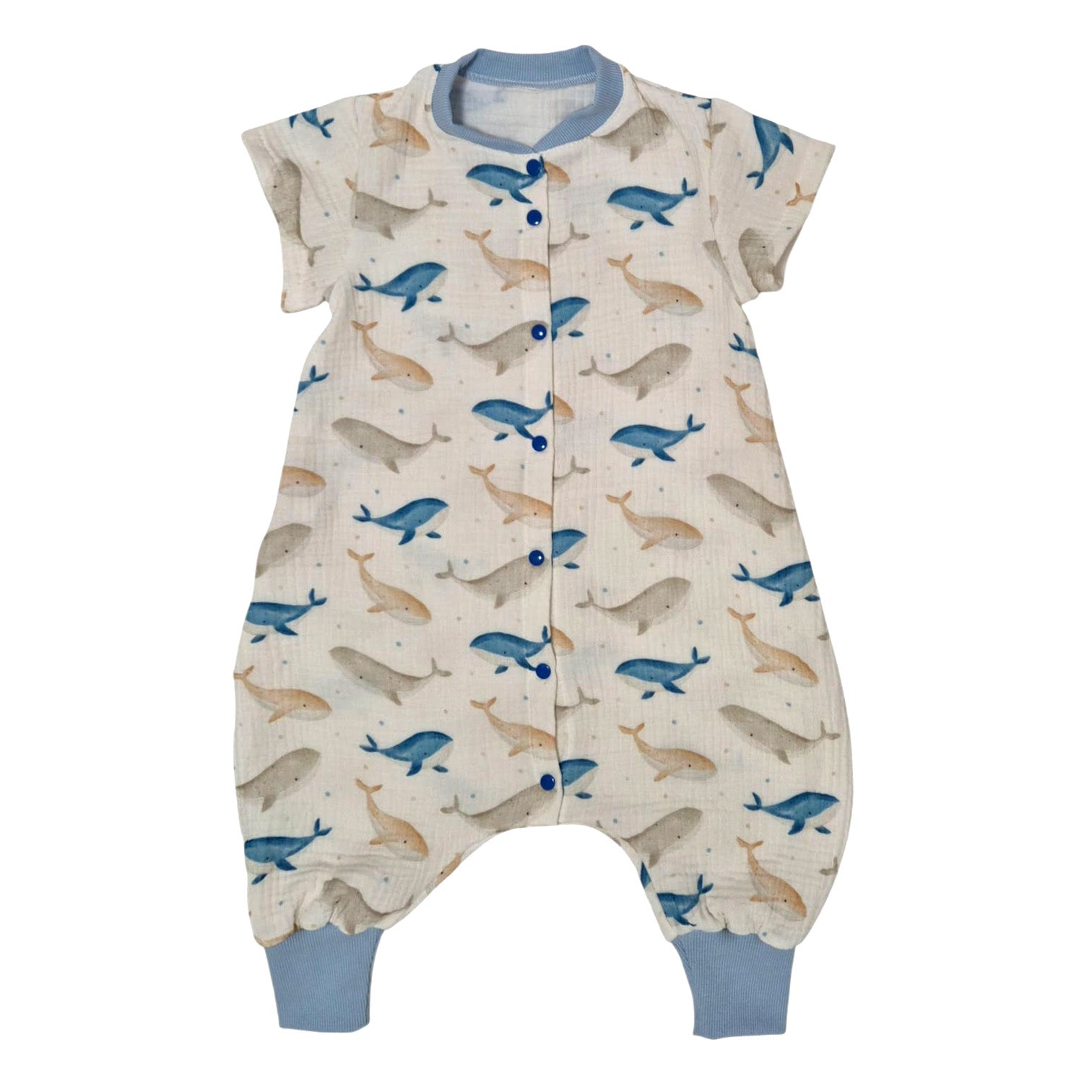 Single-layer muslin sleeping bag with legs - Fish