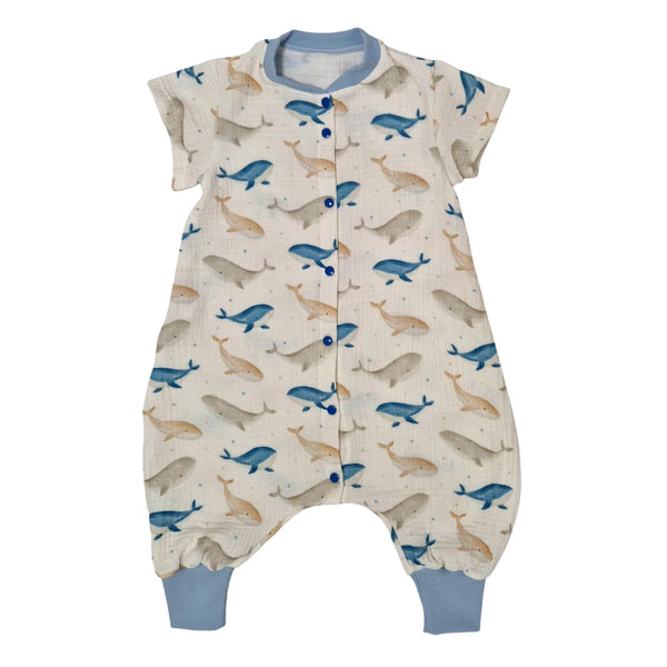 Single-layer muslin sleeping bag with legs - Fish