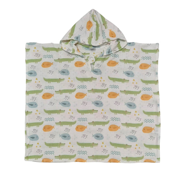 Muslin Poncho - Crocodile