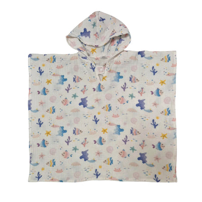Muslin Poncho - Colorful Fish