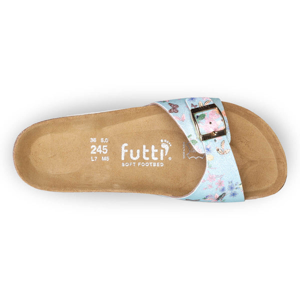 Mara Blue Flowers Glitter