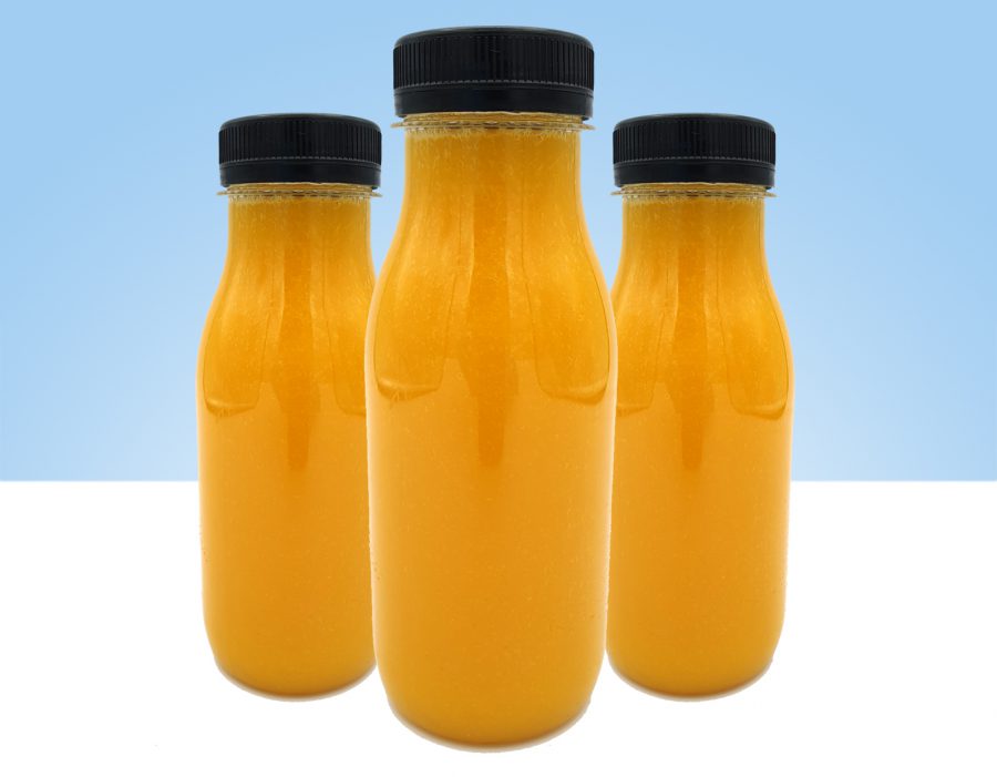 zumo recien exprimido mango naranja