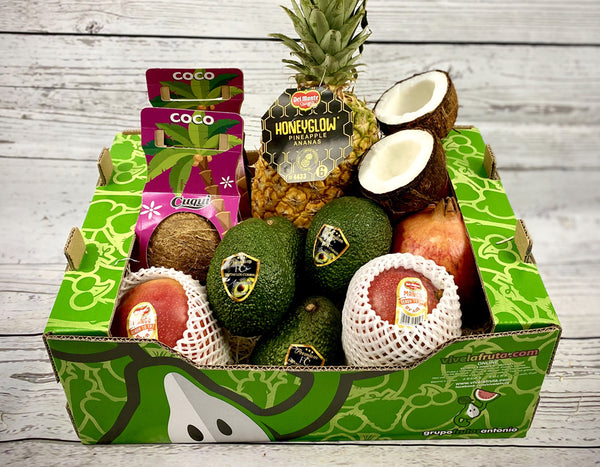 cesta de fruta tropical
