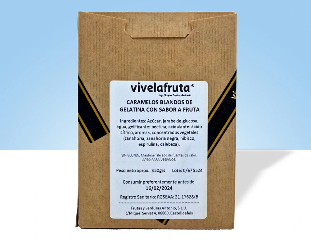 Caramelos de Frutas Veganos, 350g