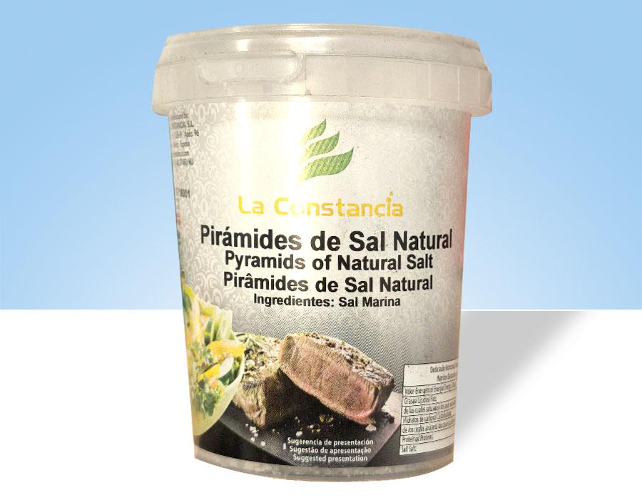 Envase de 250 g de pirámides de sal natural La Constancia