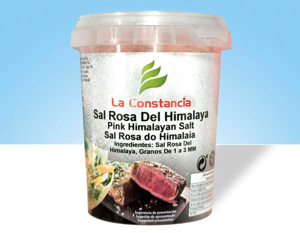Bote de 250gr de sal rosa del Himalaya La Constancia