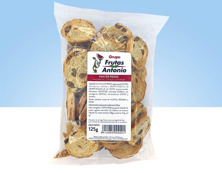 Pan de pasas 125gr – Frutas Antonio