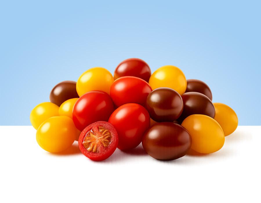 Tomate cherry cocktail en bandeja de 250 gramos con mezcla de variedades