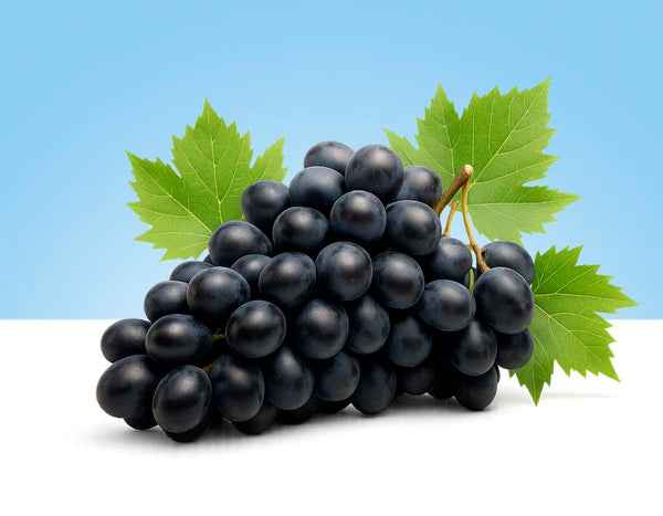 Uvas negras sin pepitas en bandeja de 500 gramos