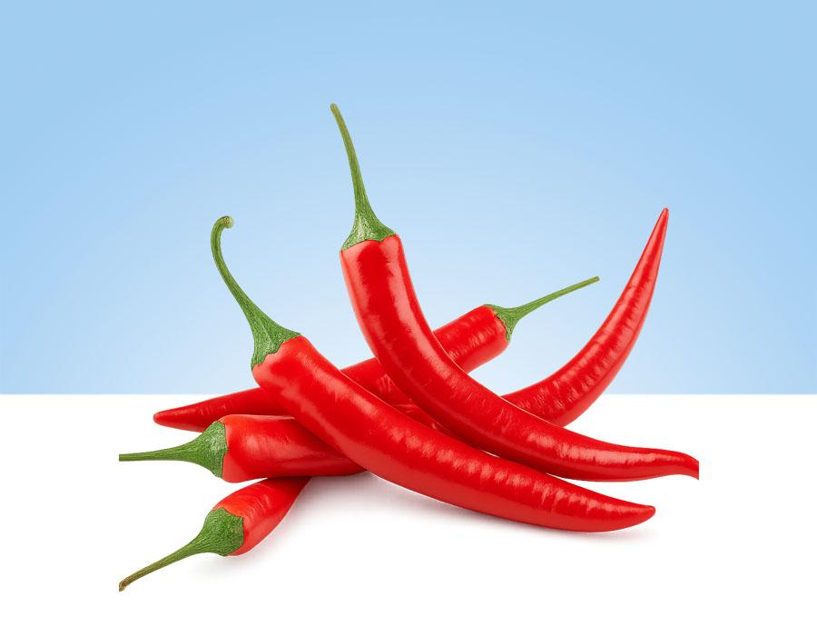 Guindillas rojas frescas en formato de 300 gramos