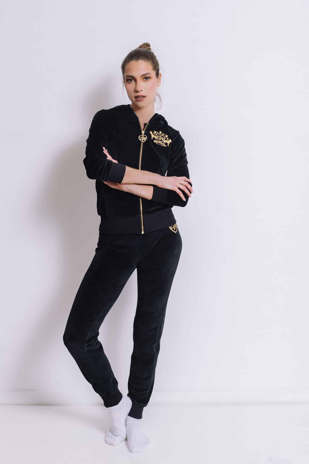 Women's Plush Tracksuit BLACK