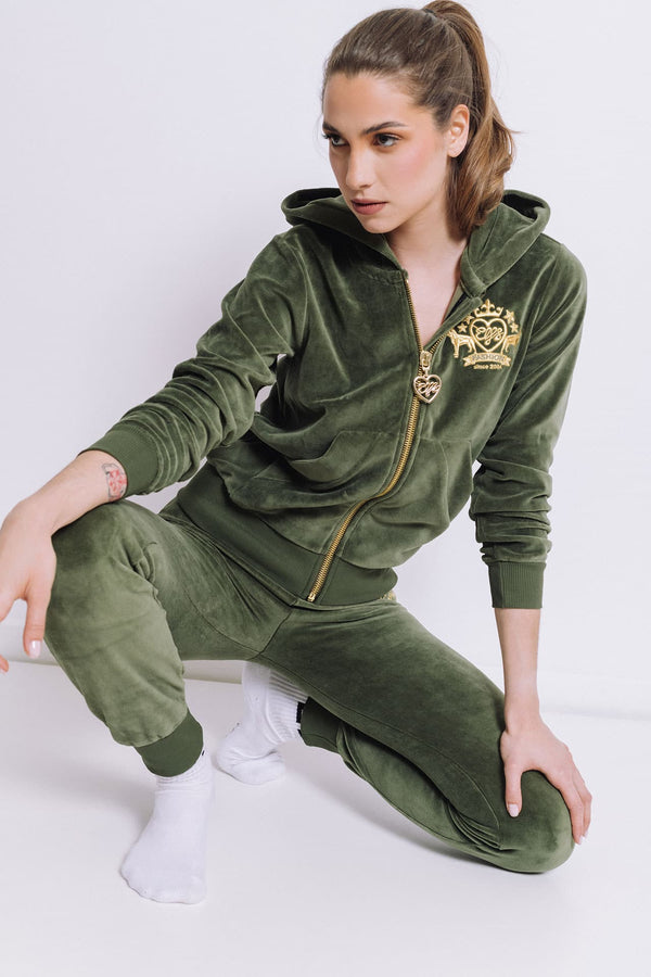 Women's Tracksuit VELVET OLIVE GREEN