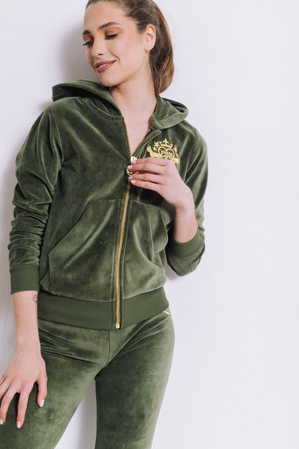 Women's Tracksuit VELVET OLIVE GREEN