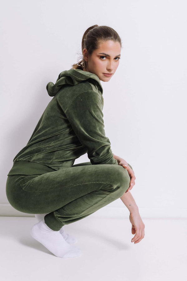 Women's Tracksuit VELVET OLIVE GREEN
