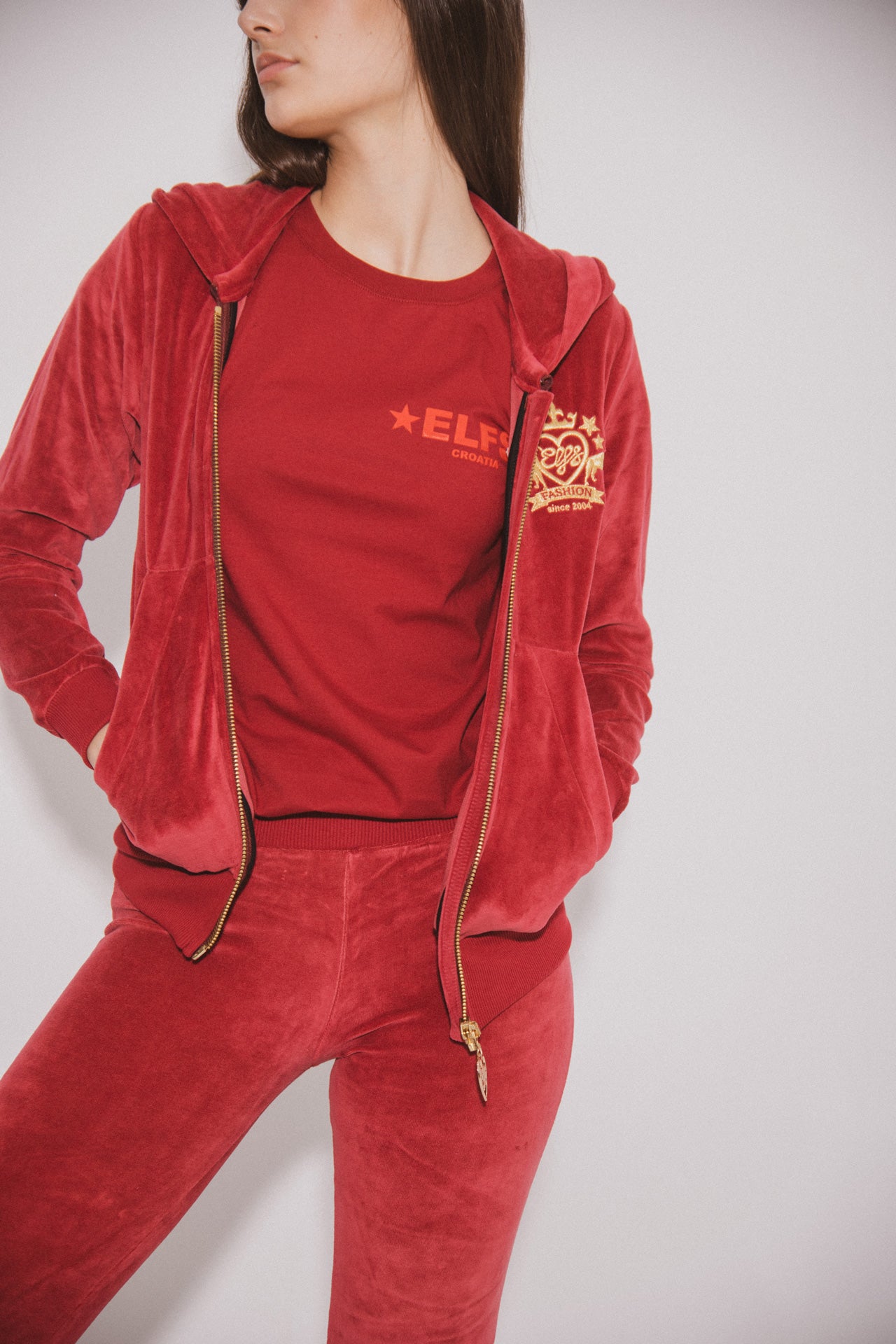 Women's Tracksuit VELVET BORDEAUX
