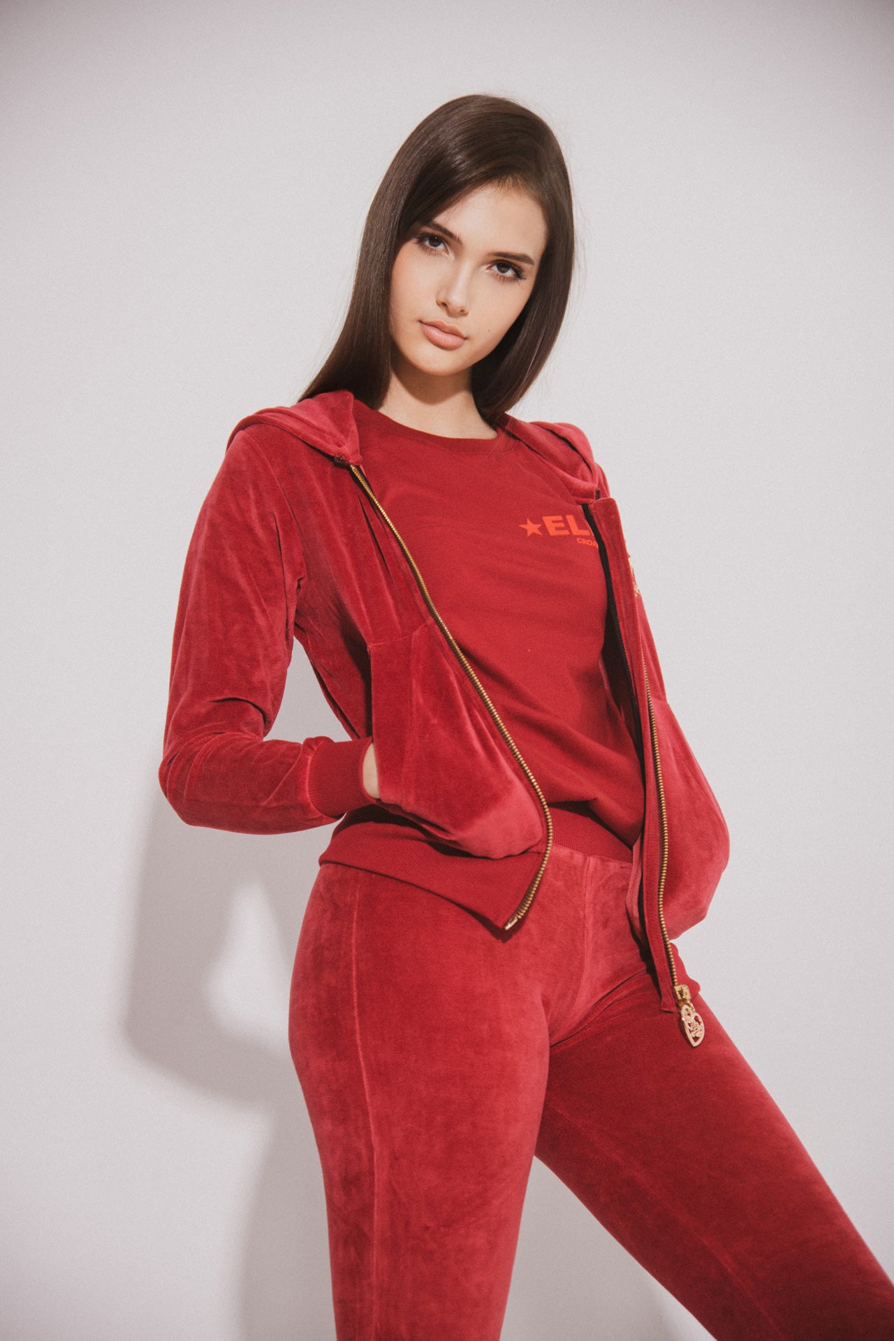Women's Tracksuit VELVET BORDEAUX