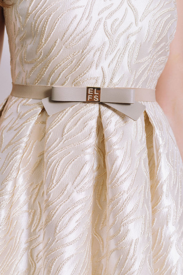 BOW BELT BEIGE
