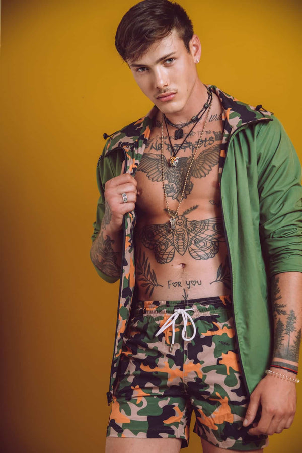 Men's WINDJACKET 2FACE OLIVE GREEN & MILITARY