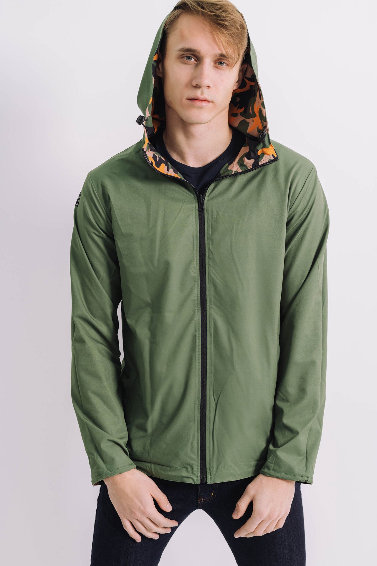 Men's WINDJACKET 2FACE OLIVE GREEN & MILITARY