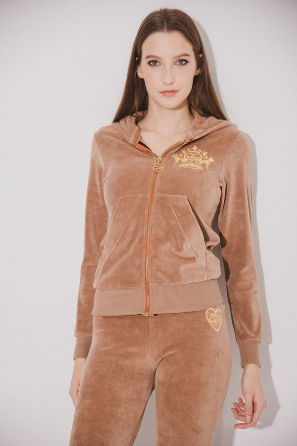 Women's Plush Tracksuit CARAMEL