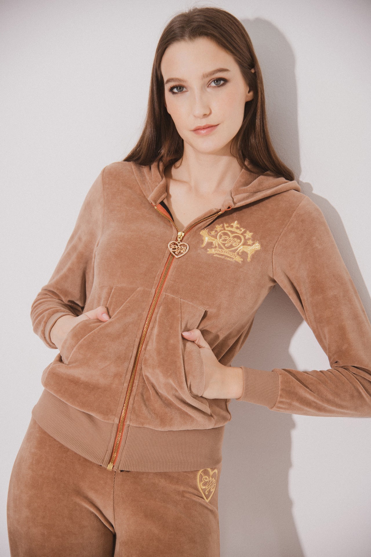 Women's Plush Tracksuit CARAMEL
