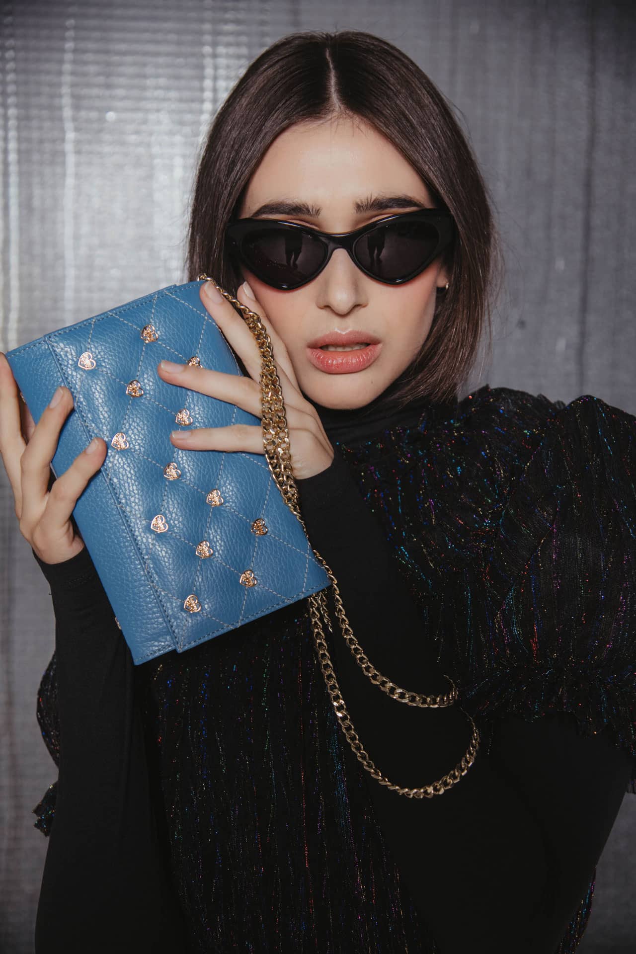 HEARTS AZURE BLUE X Bag