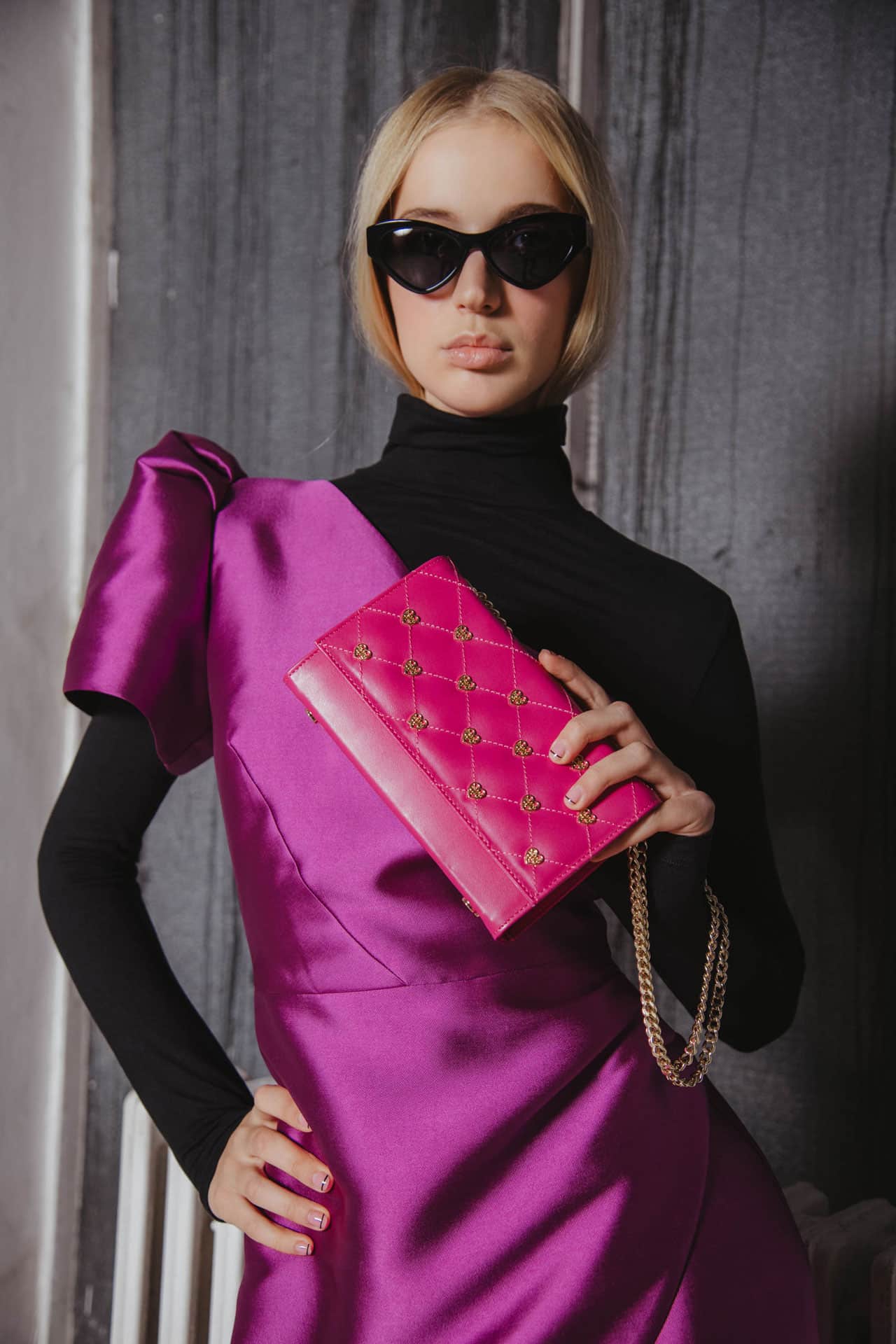 HEARTS FUCHSIA X Torba