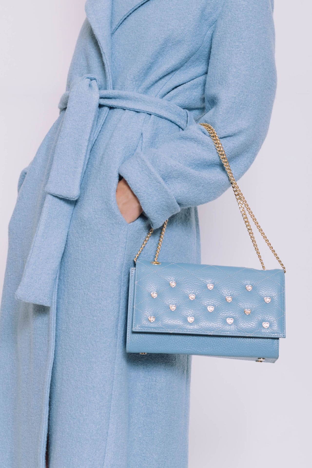 HEARTS AZURE BLUE S Bag