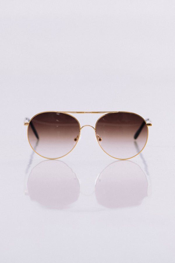 ANNIE FRID Brown Gradient Sunglasses
