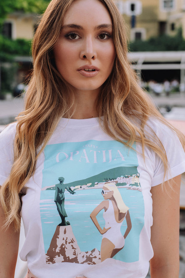 Women's T-shirt POSTCARD OPATIJA
