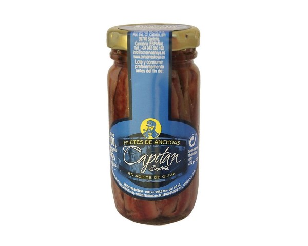 Captain Anchovy Jar in Olive Oil 100g