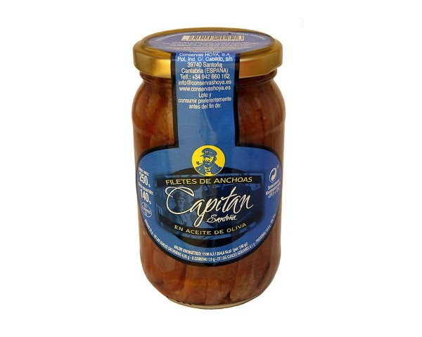 Captain Anchovy Jar in Olive Oil 250g