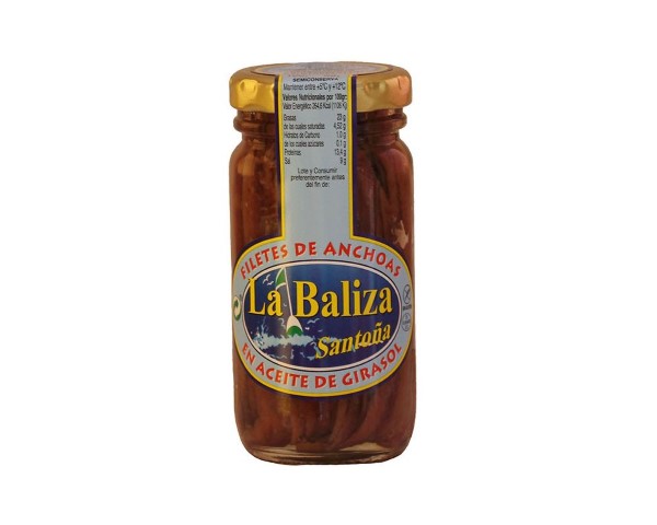 Anchovy Jar in Sunflower Oil La Baliza 100g