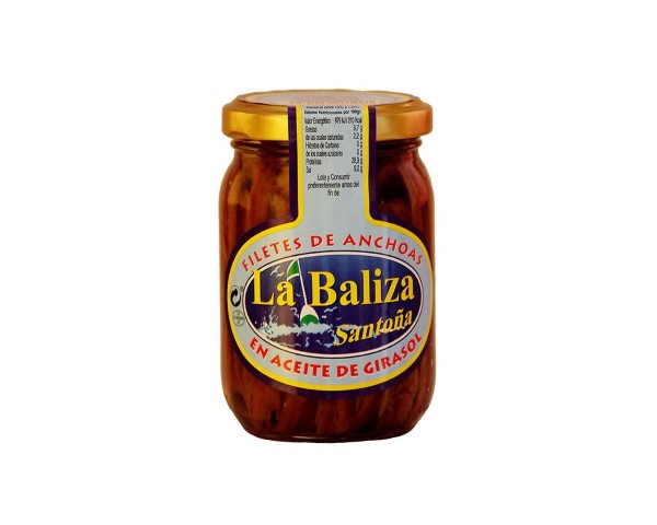 Anchovy Jar in Sunflower Oil La Baliza 210g
