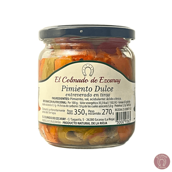 Pimientos entreverados riojanos dulces