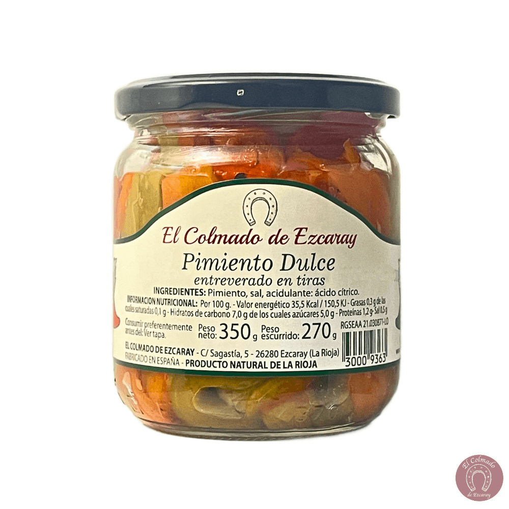 Pimientos entreverados riojanos dulces