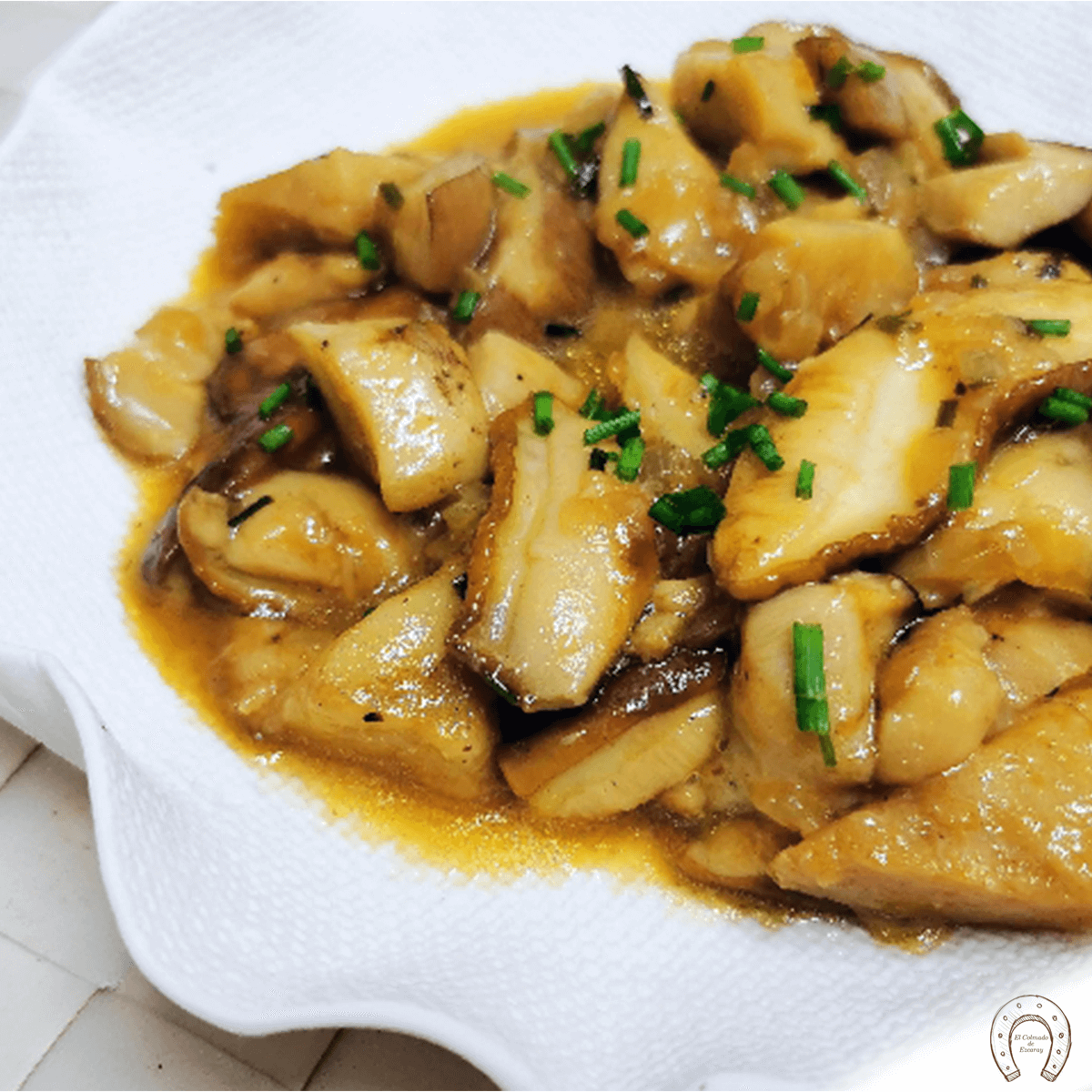 Boletus plato preparado