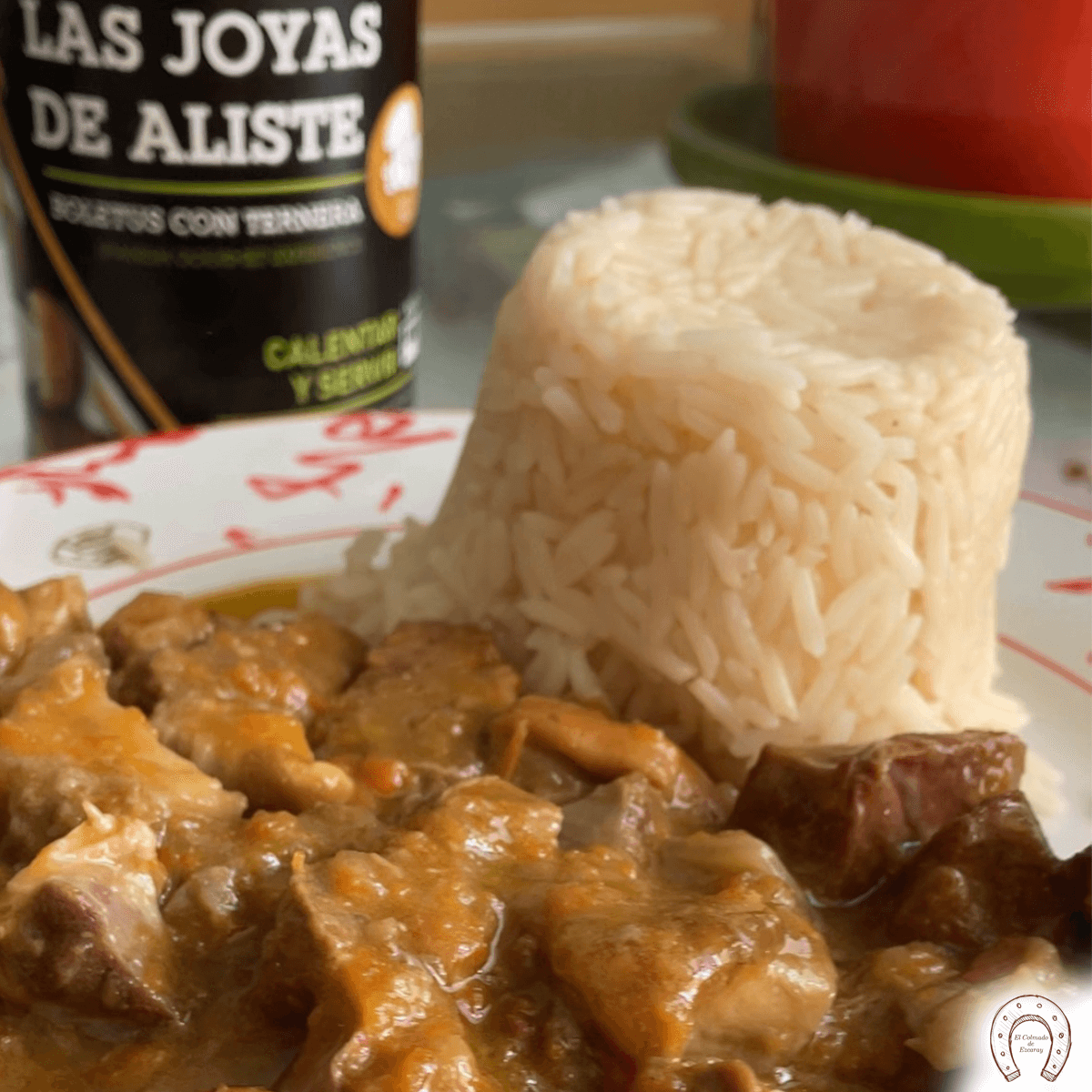 Boletus con ternera plato preparado