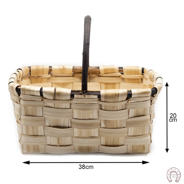 Cesta esparraguera con asa de palo 5