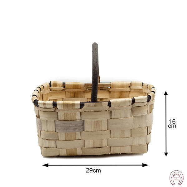 Cesta esparraguera con asa de palo 2