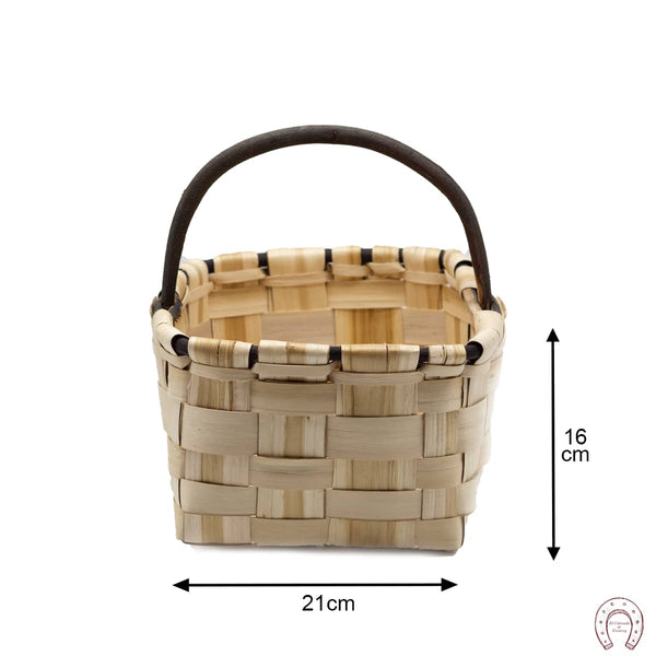 Cesta esparraguera con asa de palo 2