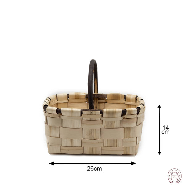 Cesta esparraguera con asa de palo 1