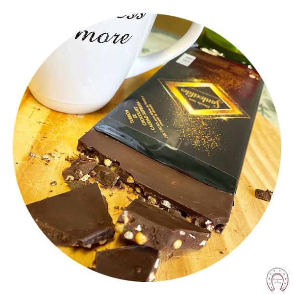 Turrón de chocolate 75% con naranja Santocildes