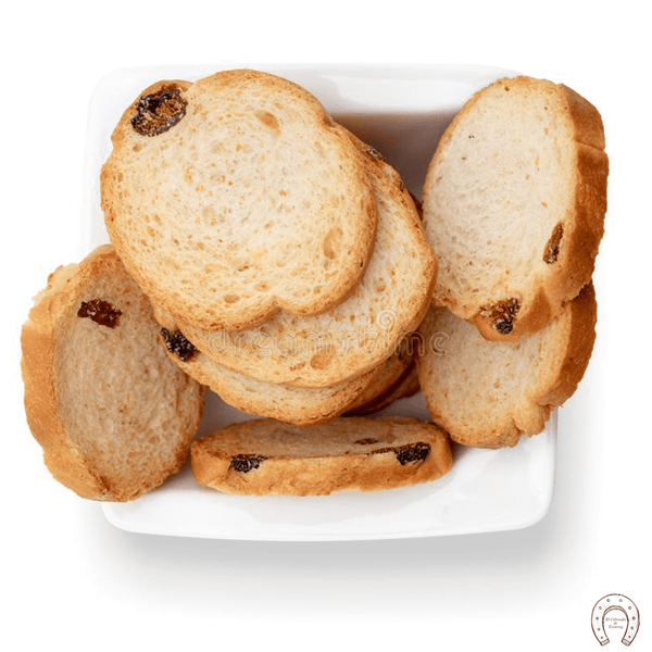 Mini tostadas con pasas