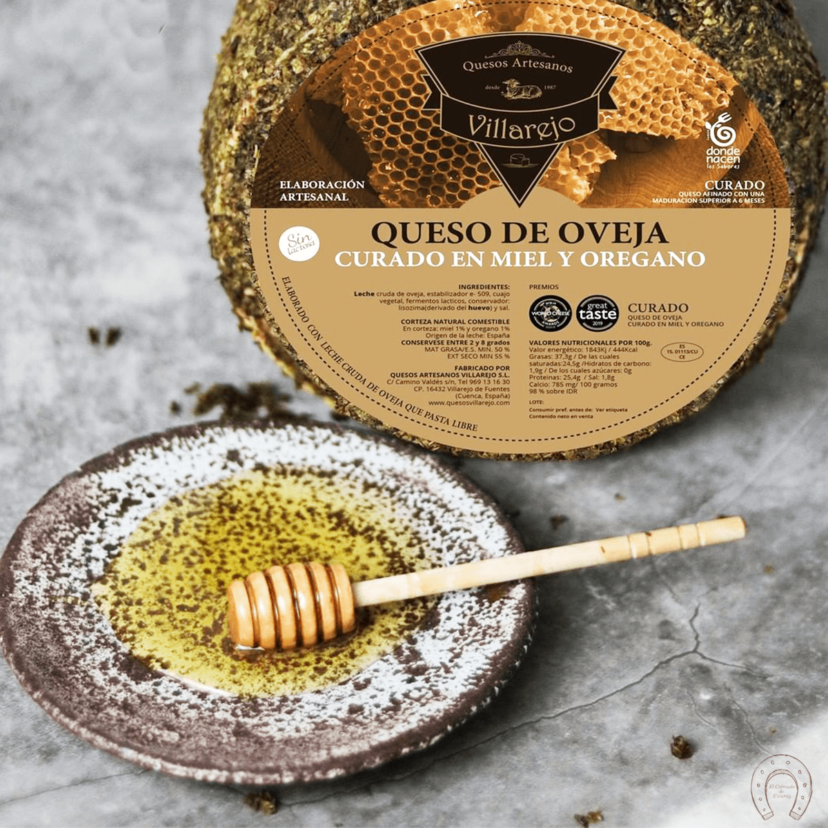 Queso oveja curado en Miel y Orégano Villarejo