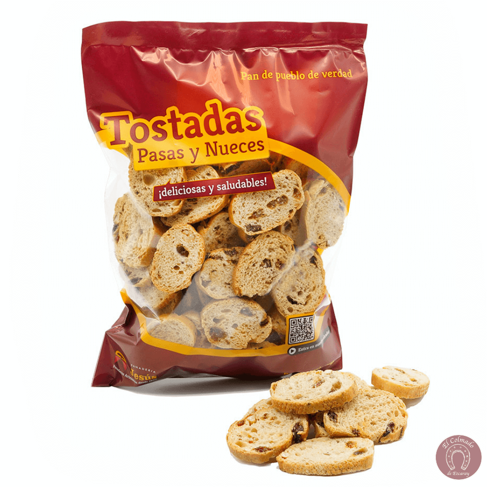 Pan tostado con pasas y nueces Panadería Jesús